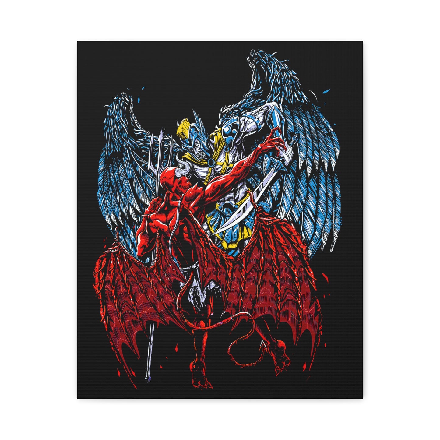 Epic Fantasy Art Canvas Print, Wall Decor, Unique Gift for Gamers, Home Decoration, Art Lovers, Graphic Wall Art, Gothic Artwork - CreativeRino