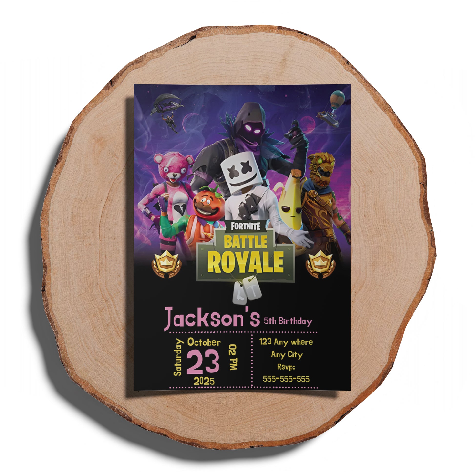 Fortnite Birthday Invitation Template - CreativeRino