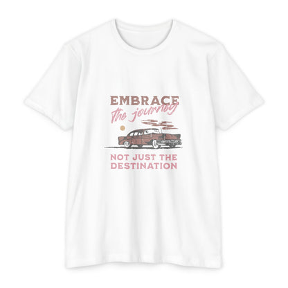 Embrace the Journey Unisex CVC Jersey T-shirt - Adventure Vibes - CreativeRino