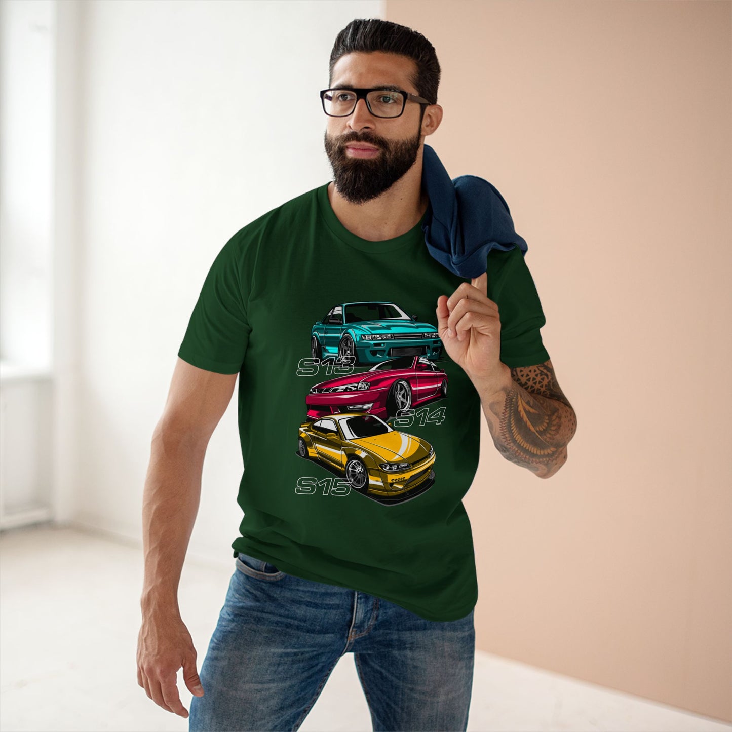 Classic Car Enthusiast Tee - S13, S14, S15 Car T-shirt Designs - CreativeRino