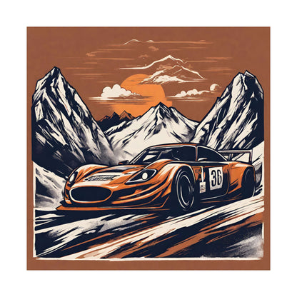Mountain Racer Matte Vertical Poster - Vintage Car Art for Auto Enthusiasts - CreativeRino