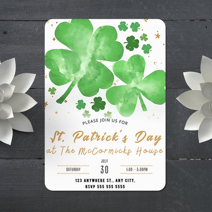 St. Patrick's Day Party Invitation Template - CreativeRino