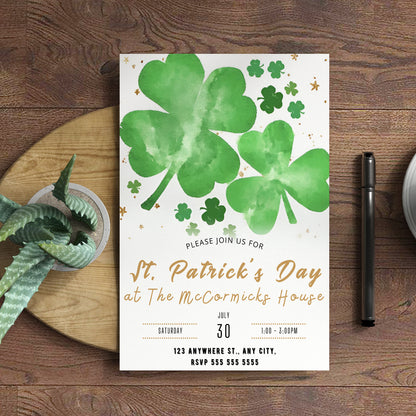St. Patrick's Day Party Invitation Template - CreativeRino