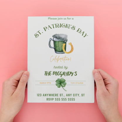 St. Patrick's Day Party Invitation Template - CreativeRino