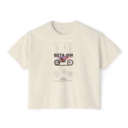Beta RR 350 Motorcycle Women's Boxy Tee - Perfect T-shirt for Biker Enthusiasts - CreativeRino