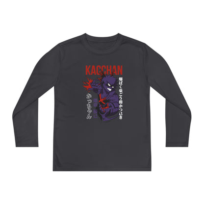 Kagchan Youth Long Sleeve Tee - Anime Inspired Competitor T-shirt for Kids - CreativeRino