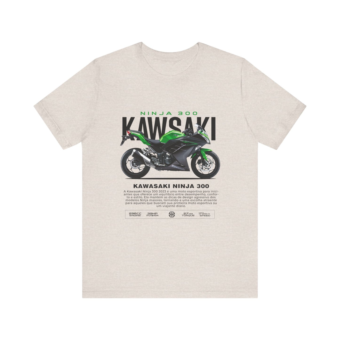 Kawasaki Ninja 300 Unisex T-Shirt - Vintage Motorcycle Graphic Tee - CreativeRino