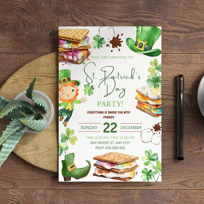 St. Patrick's Day Party Invitation Template - CreativeRino