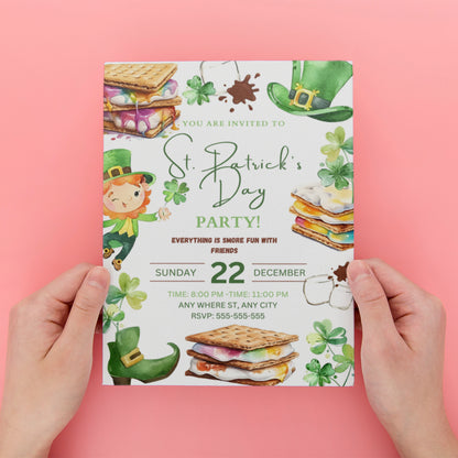 St. Patrick's Day Party Invitation Template - CreativeRino