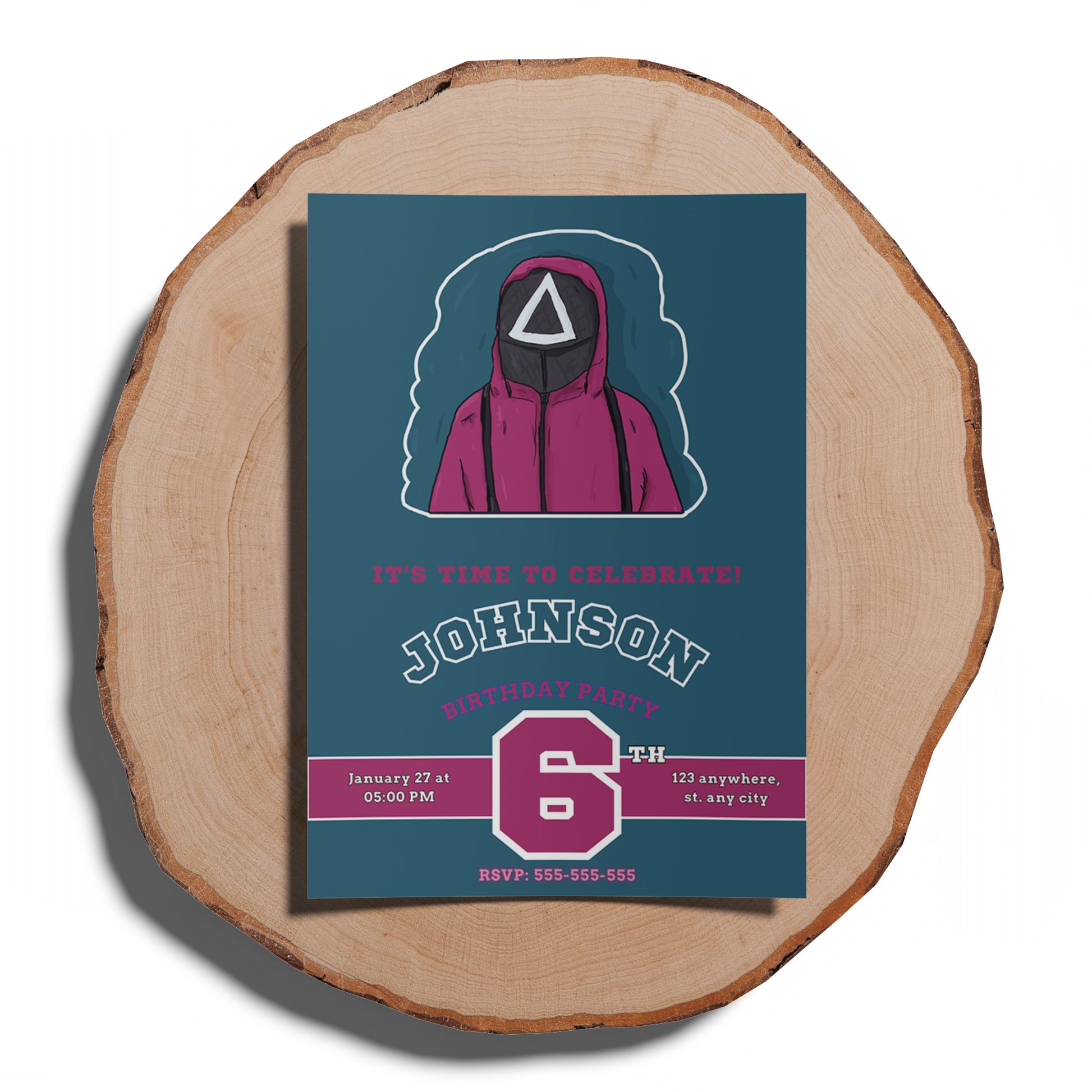 Squid Game Birthday Invitation Template - CreativeRino