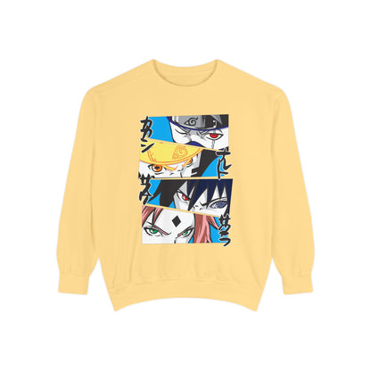 Anime-Inspired Unisex Sweatshirt with Naruto Character Designs - CreativeRino
