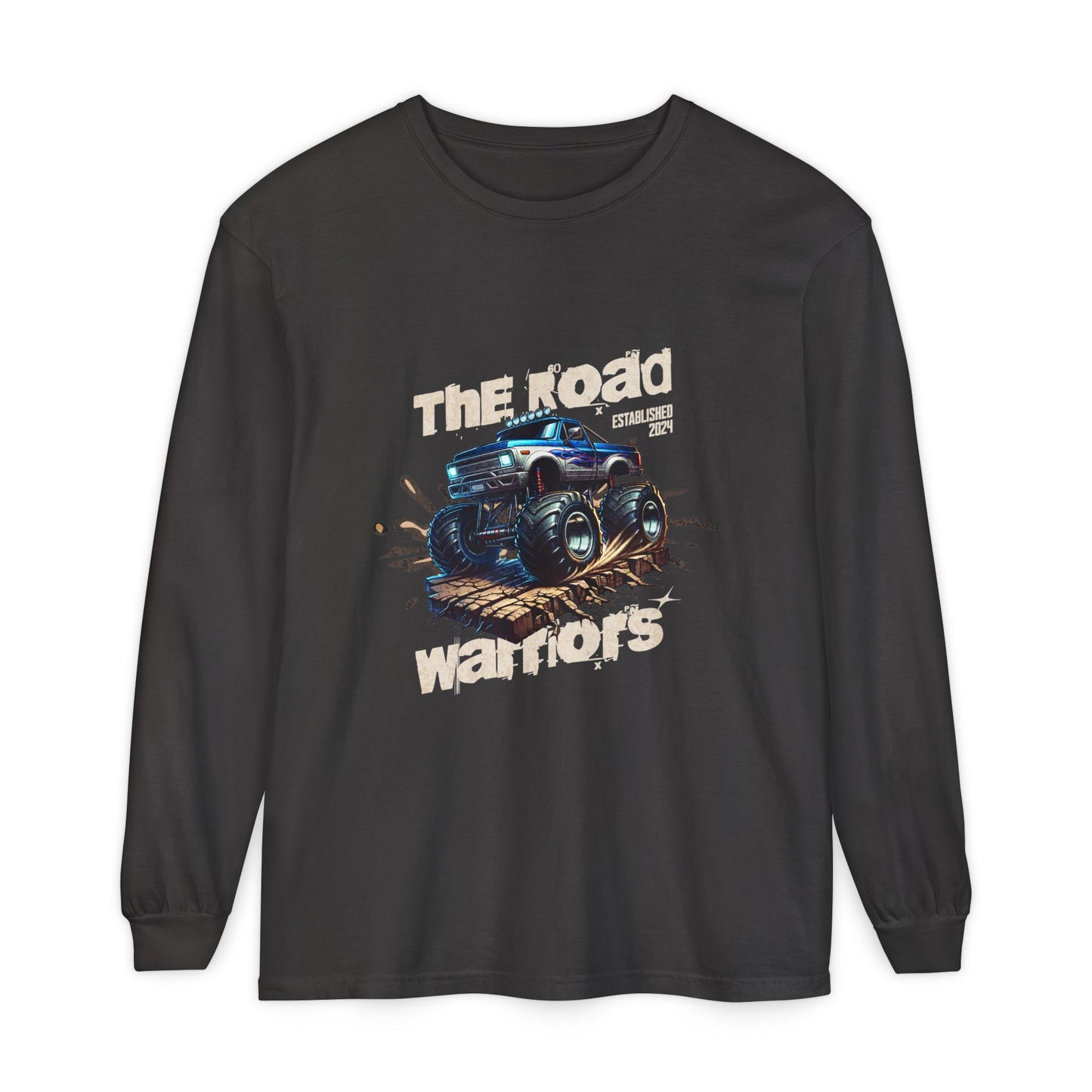 Monster Truck Long Sleeve T-Shirt - The Road Warriors Design - CreativeRino