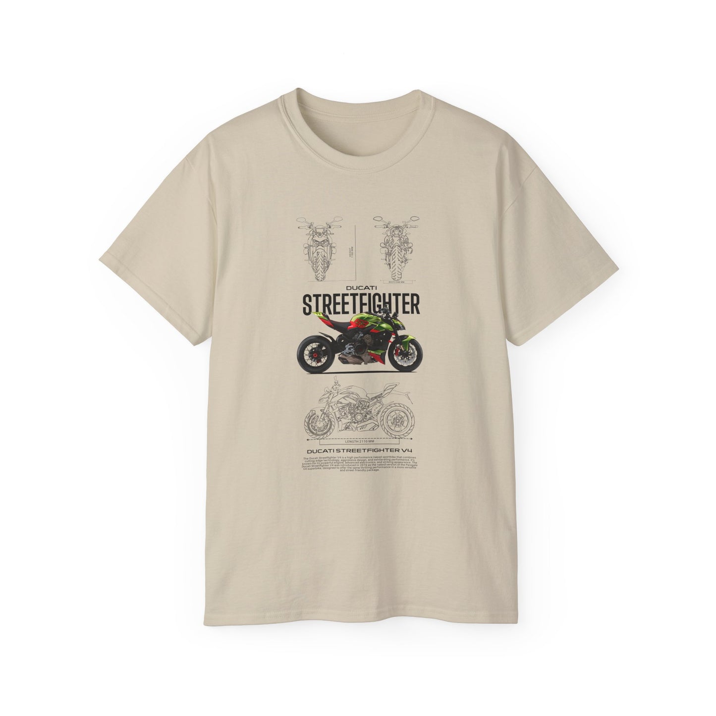 Ducati Streetfighter V4 Unisex Ultra Cotton Tee - Stylish Motorcycle T-shirt for Riders - CreativeRino