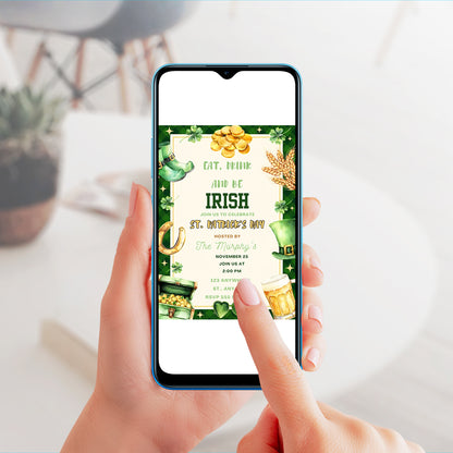 St. Patrick's Day Party Invitation Template - CreativeRino