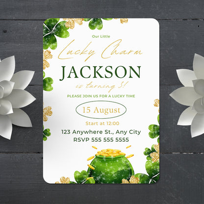 St. Patrick's Birthday Invitation Template - CreativeRino