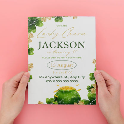 St. Patrick's Birthday Invitation Template - CreativeRino