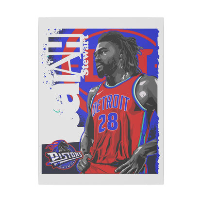 Isaiah Stewart Detroit Pistons Canvas Art - Vibrant Wall Decor for Basketball Fans - CreativeRino