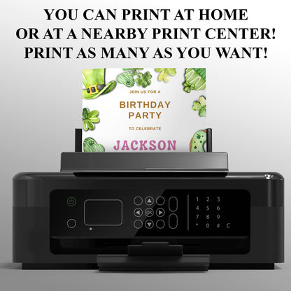 St. Patrick's Birthday Invitation Template - CreativeRino