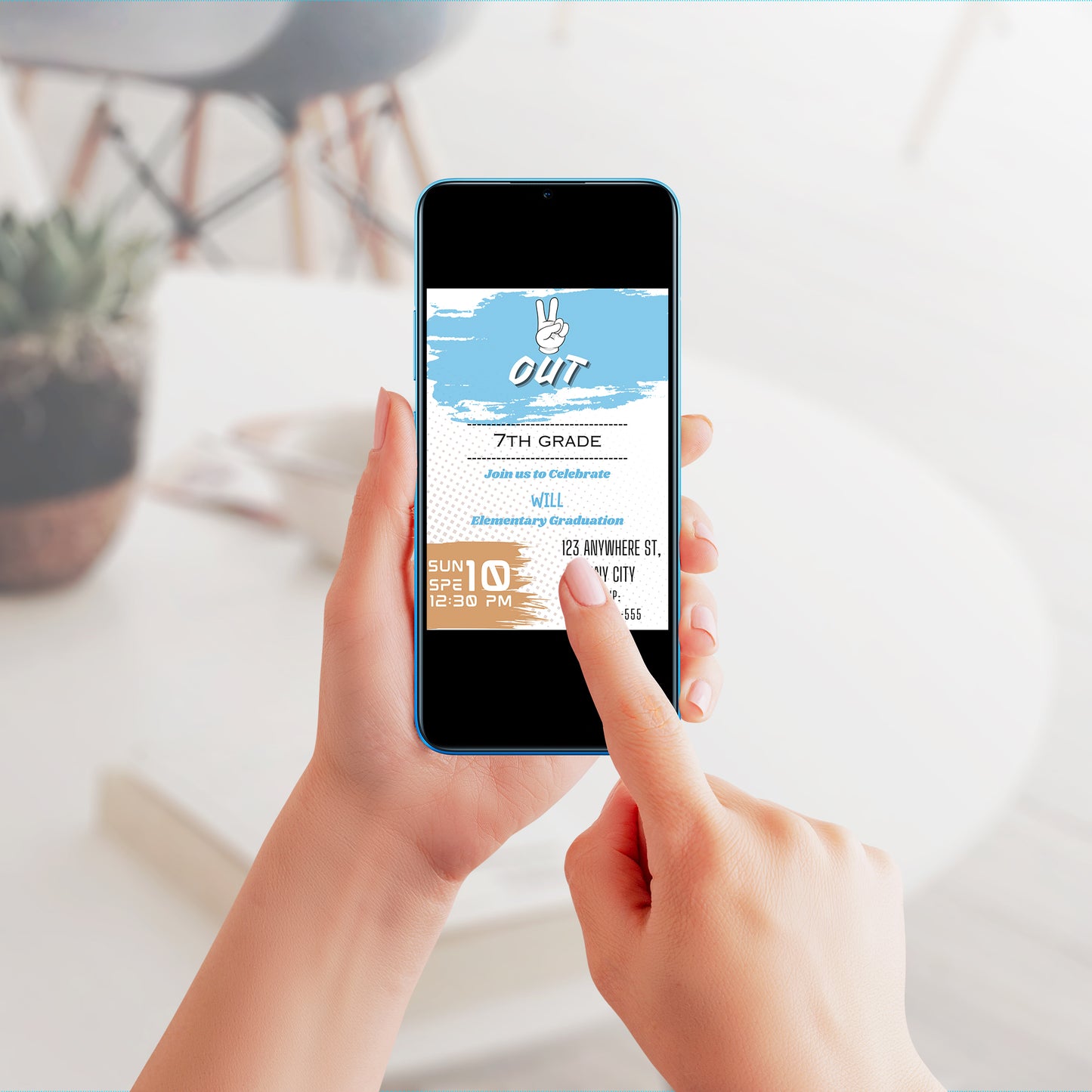 Peace Out Graduation Invitation Template - CreativeRino