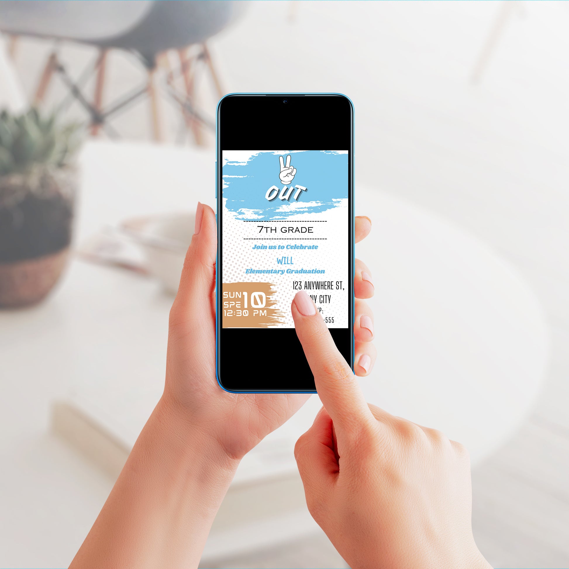 Peace Out Graduation Invitation Template - CreativeRino