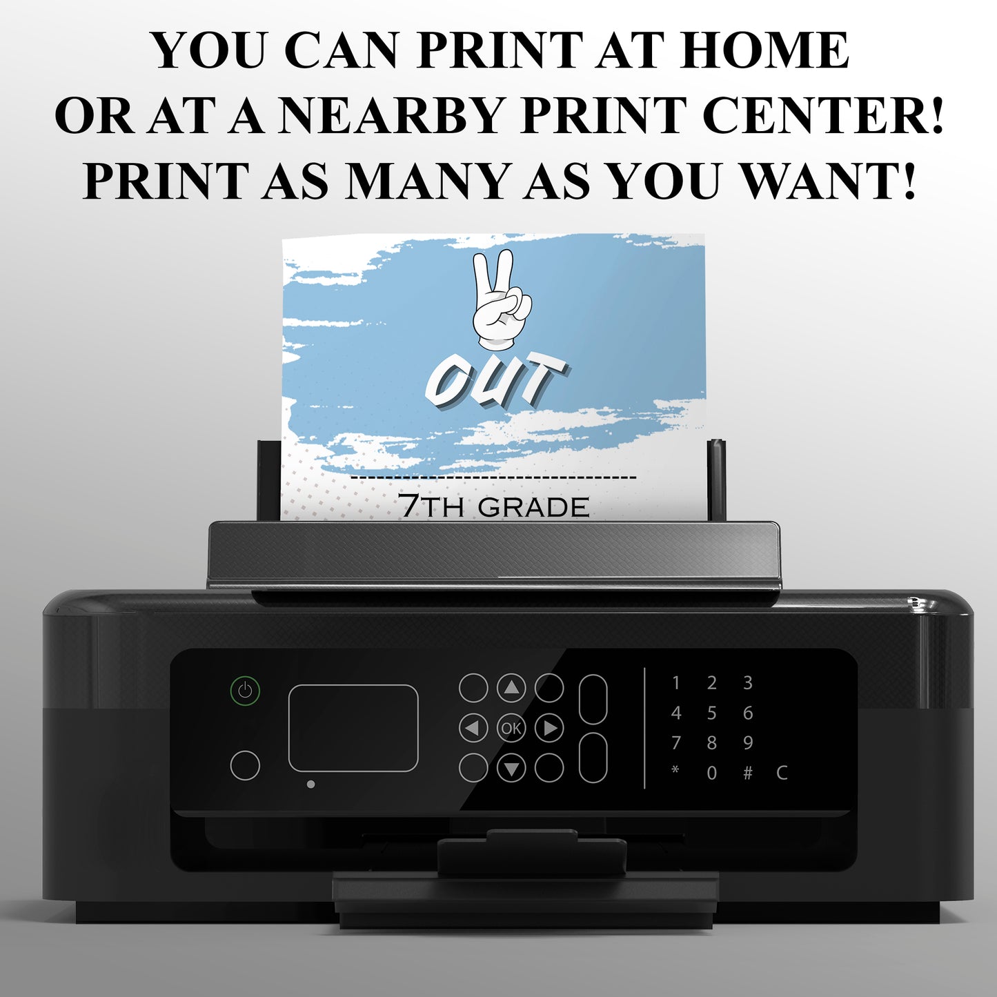 Peace Out Graduation Invitation Template - CreativeRino