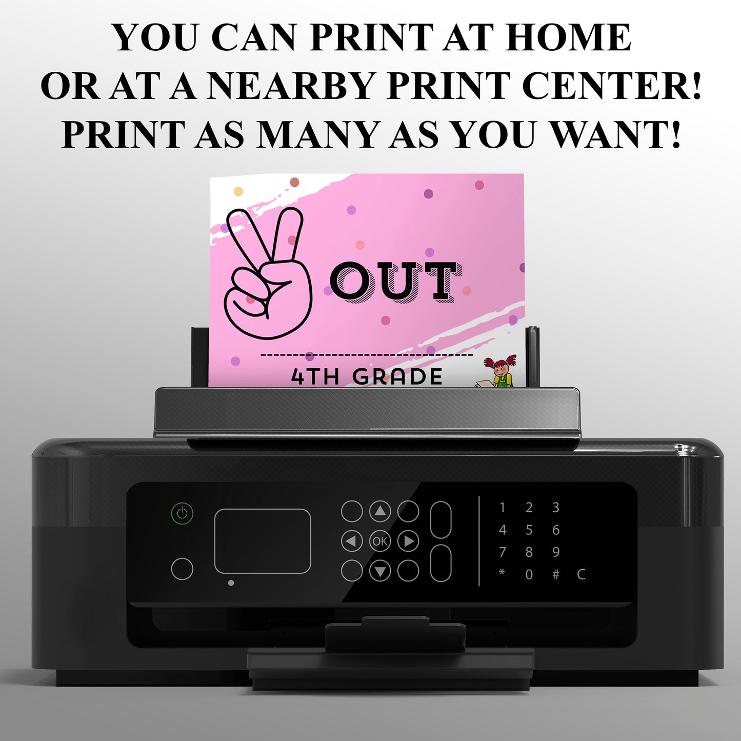 Peace Out Graduation Invitation Template - CreativeRino