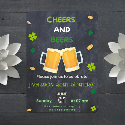 St. Patrick's Birthday Invitation Template - CreativeRino