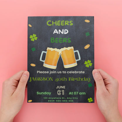 St. Patrick's Birthday Invitation Template - CreativeRino