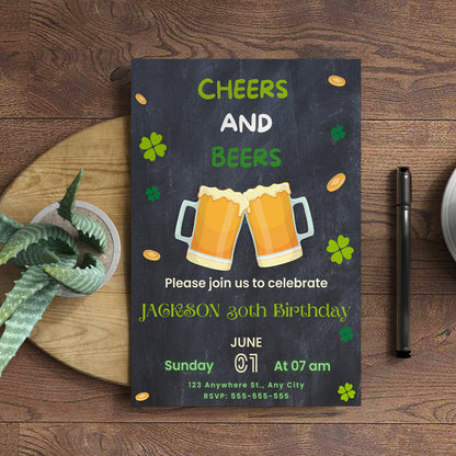 St. Patrick's Birthday Invitation Template - CreativeRino