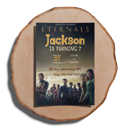 Eternals Birthday Invitation Template - CreativeRino