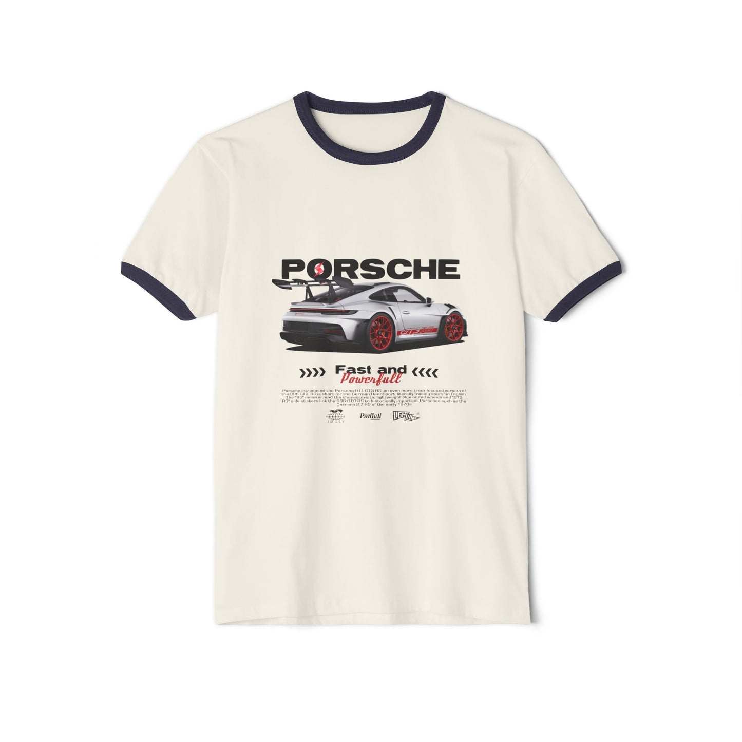 Porsche 911 Fast and Fearless Unisex Cotton Ringer T-Shirt - CreativeRino