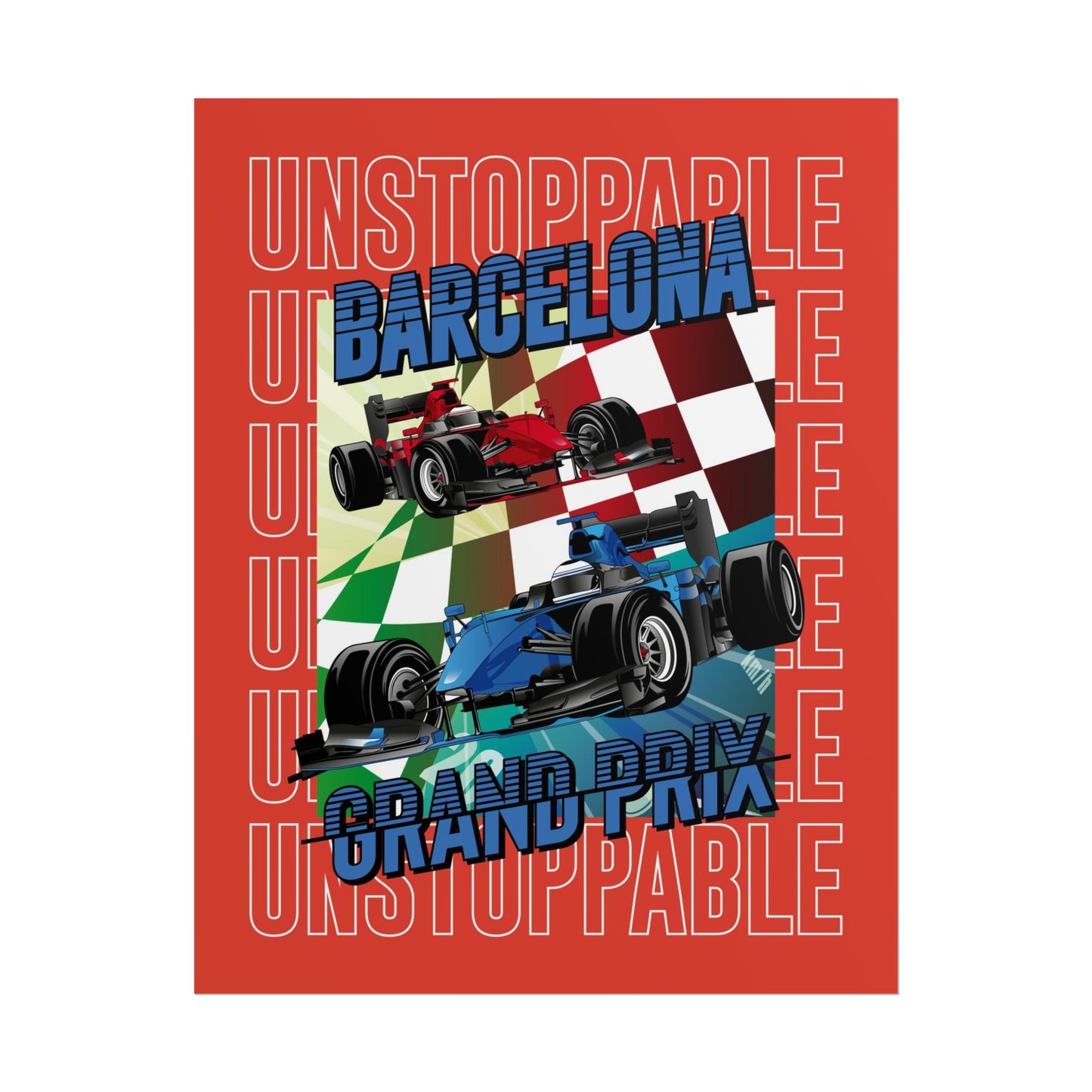 Barcelona Grand Prix Racing Rolled Poster - Unstoppable Energy Poster for Car Enthusiasts - CreativeRino