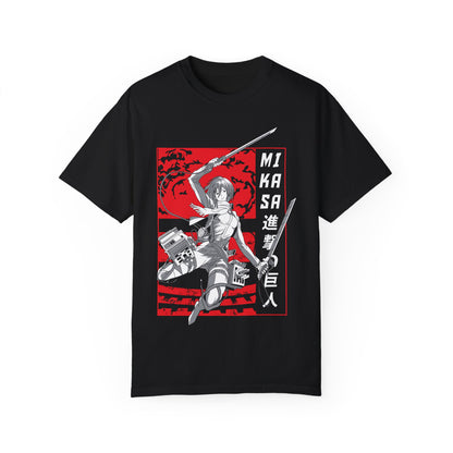 Mikasa Attack on Titan Graphic Tee Anime Graphic T-shirt - CreativeRino