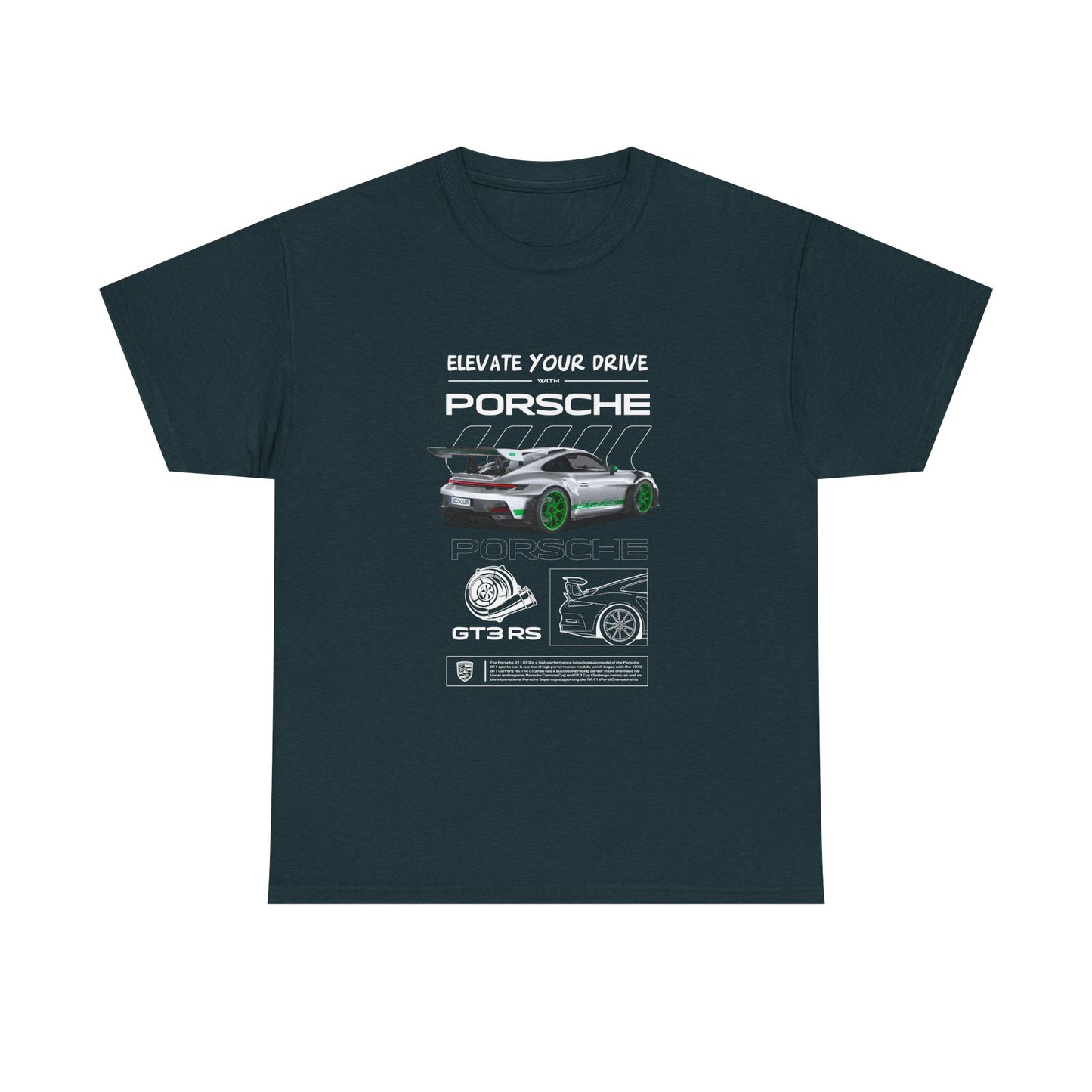 Porsche 911 Elevate Your Drive Unisex Heavy Cotton Tee - CreativeRino