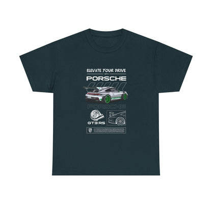 Porsche 911 Elevate Your Drive Unisex Heavy Cotton Tee - CreativeRino