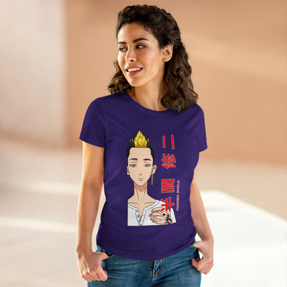 Anime-Inspired Women's Midweight Cotton Tee - Tokyo Revengers T-shirt Design - CreativeRino