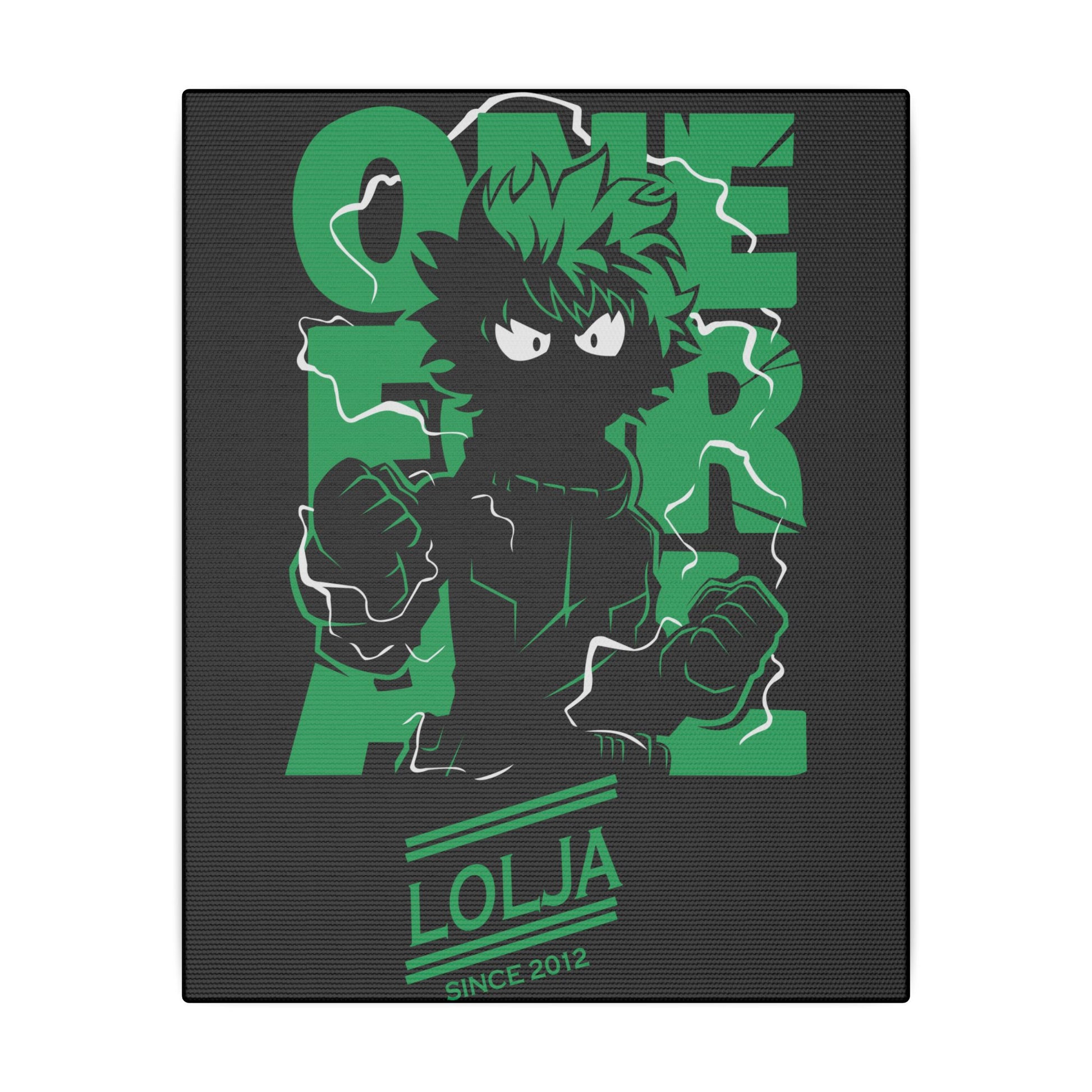 My Hero Academia Canvas Art - One For All Stretched Matte Canvas - CreativeRino