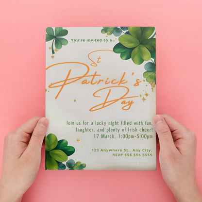 St. Patrick's Party Invitation Template - CreativeRino