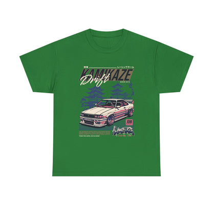 Retro Drift Car Tee - Unisex Heavy Cotton T-Shirt - CreativeRino