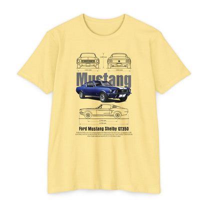 Mustang Shelby GT350 T-Shirt - Vintage Car Design T-shirt for Auto Enthusiasts - CreativeRino