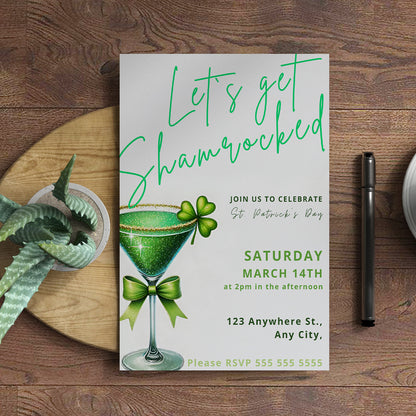 St. Patrick's Party Invitation Template - CreativeRino
