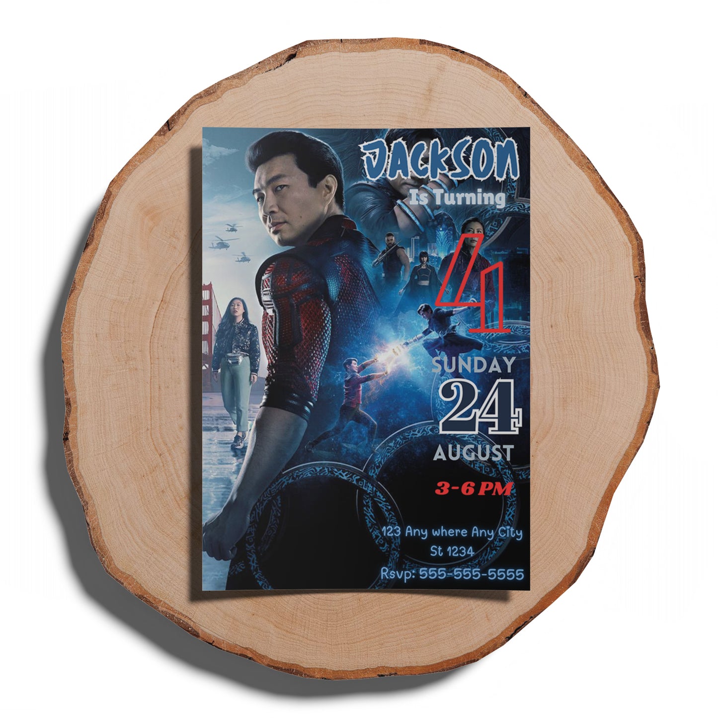 Shang-Chi and The Legend of The Ten Rings Birthday Invitation Template - CreativeRino