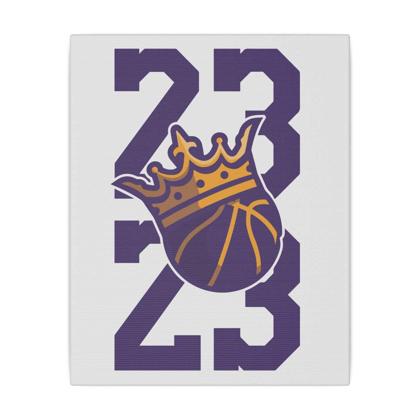 Basketball Wall Art - Crowned Lebron James 23 Canvas Print for Sports Fans - CreativeRino