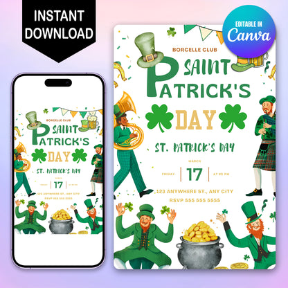 St. Patrick's Birthday Invitation Template - CreativeRino