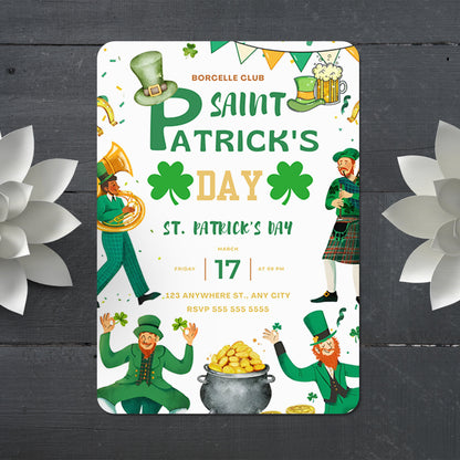 St. Patrick's Birthday Invitation Template - CreativeRino