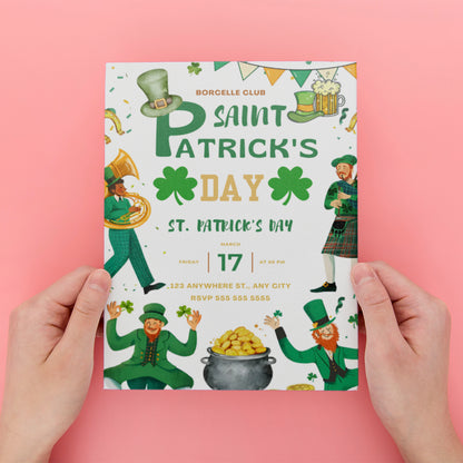 St. Patrick's Birthday Invitation Template - CreativeRino