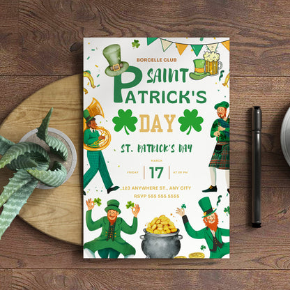 St. Patrick's Birthday Invitation Template - CreativeRino