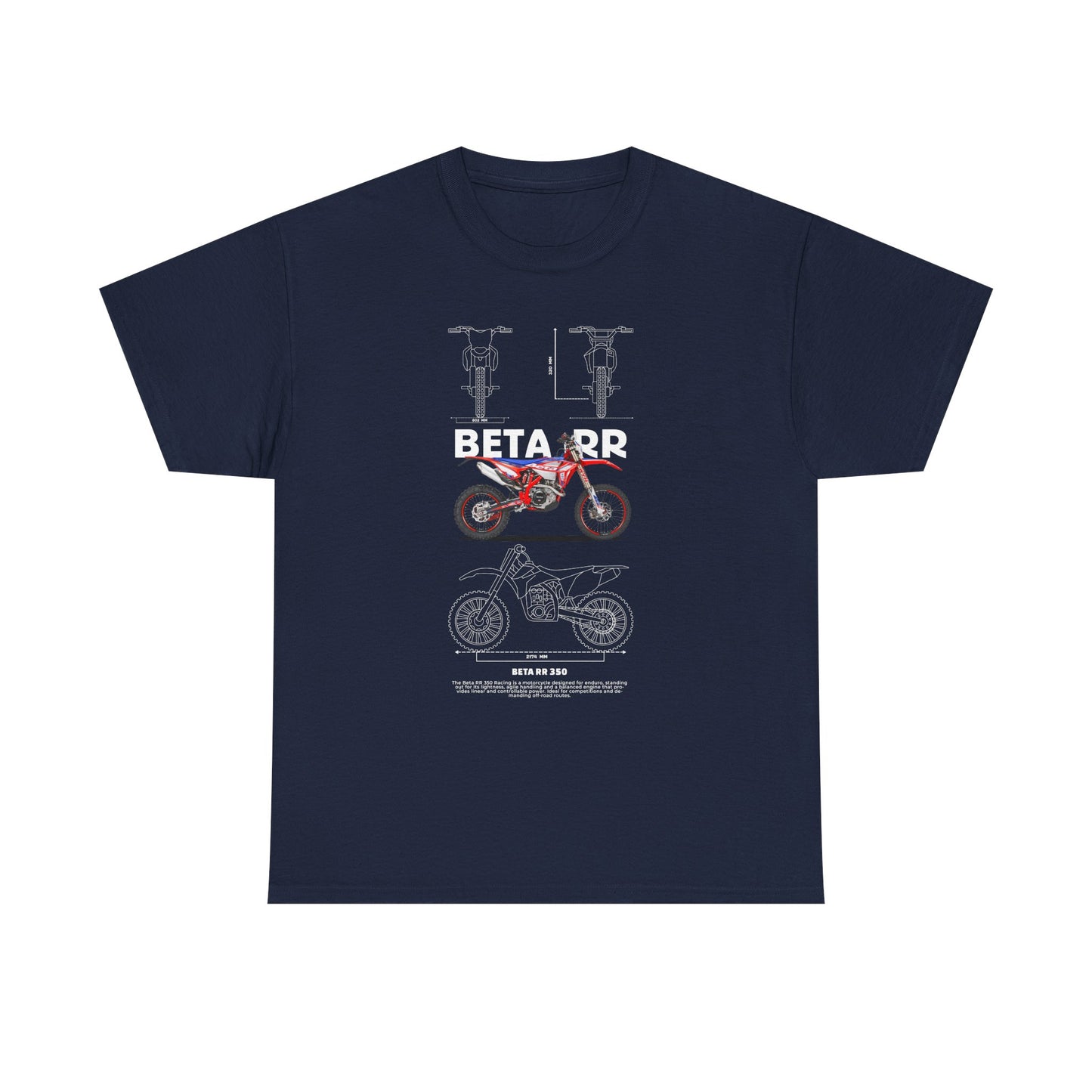 Unisex Heavy Cotton Tee - Beta RR Motorcycle Graphic T-shirt - CreativeRino