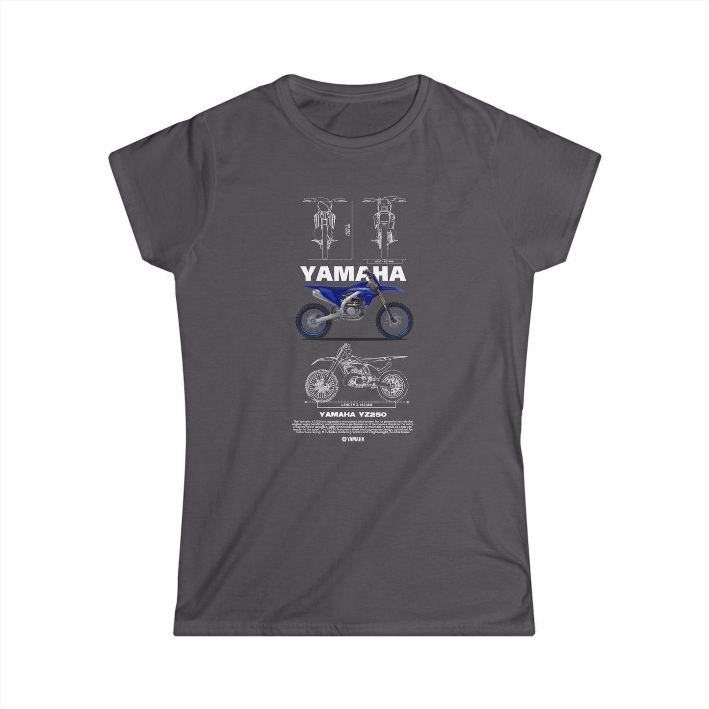 Yamaha YZ250 Motorcycle Women's Softstyle Tee - Perfect T-shirt Gift for Bikers - CreativeRino