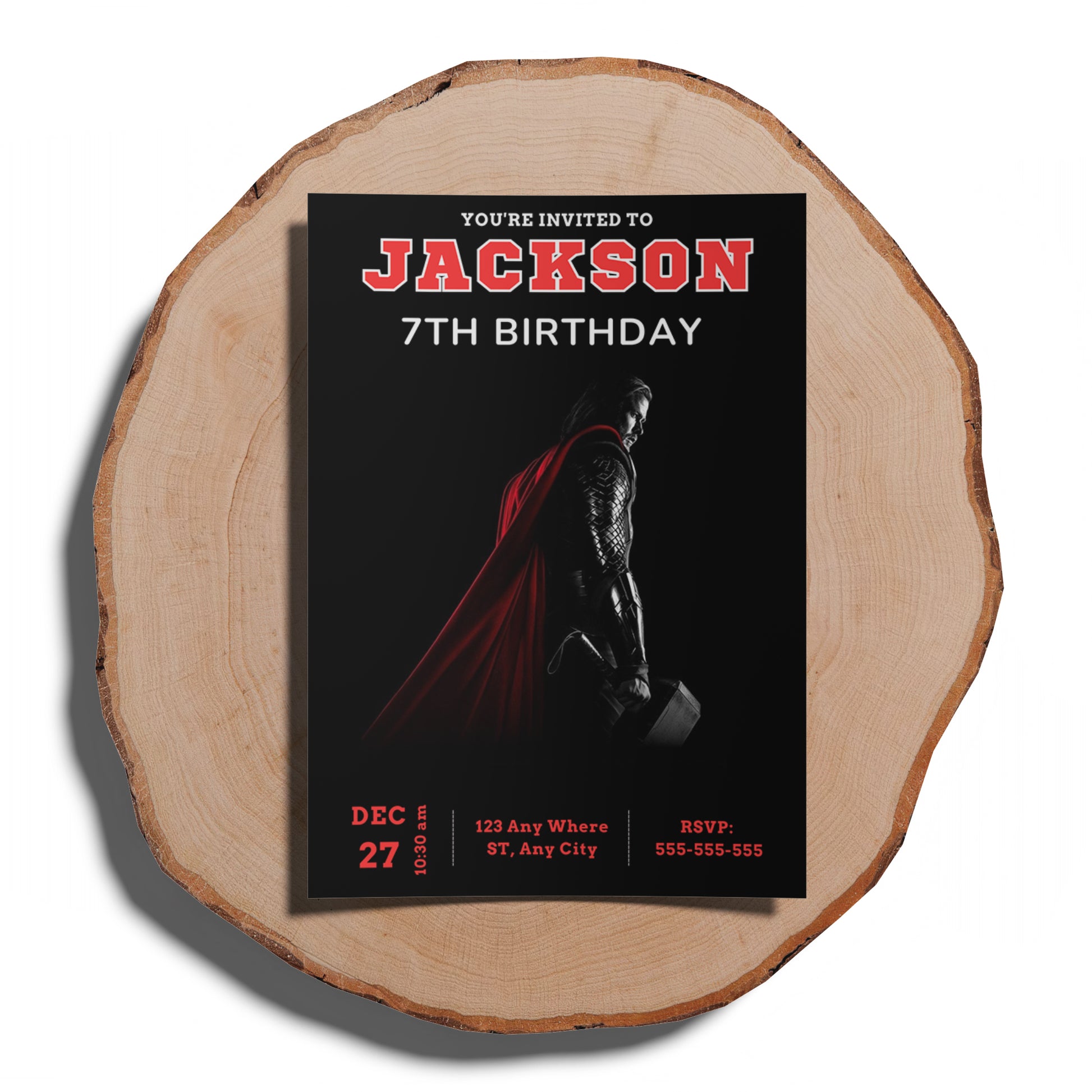 Thor Birthday Invitation Template - CreativeRino